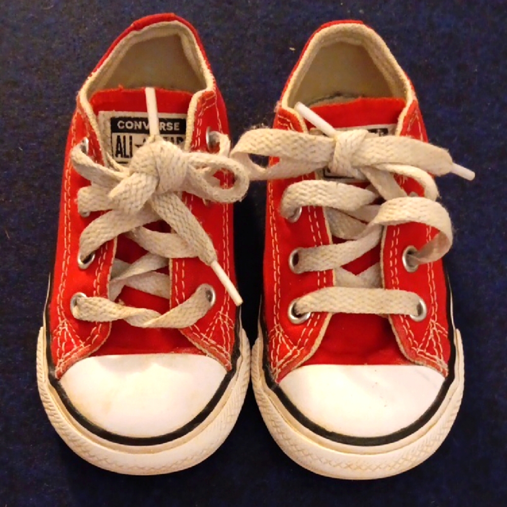 Converse Kids Red Canvas Sneakers